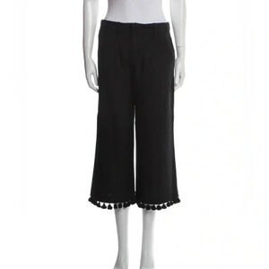 FIGUE silk wide leg pant tassel Pom Pom black size 10